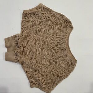 Elegant Tan Knit Women's Sweater